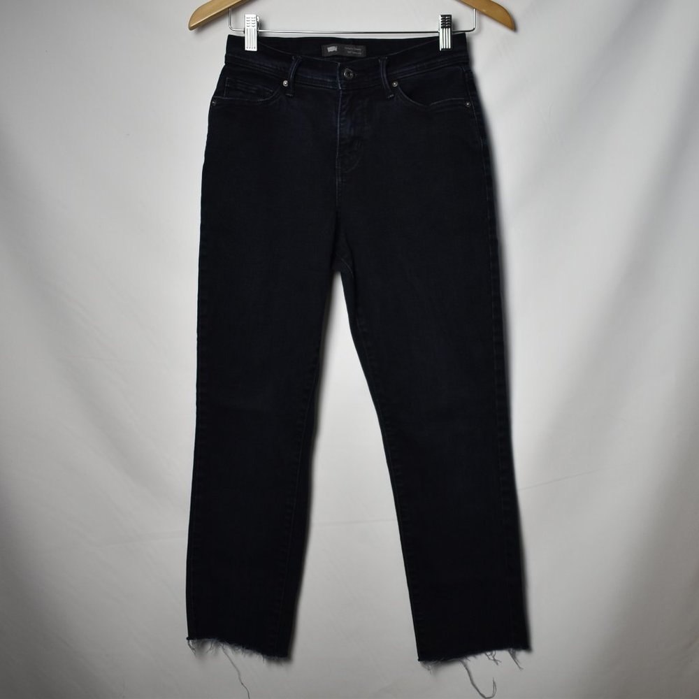 Levi's Jeans 512 Skinny Leg High Rise Raw Hem Dark